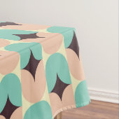 Geometric pattern of teal, beige, and black shapes テーブルクロス (インサイチュ)
