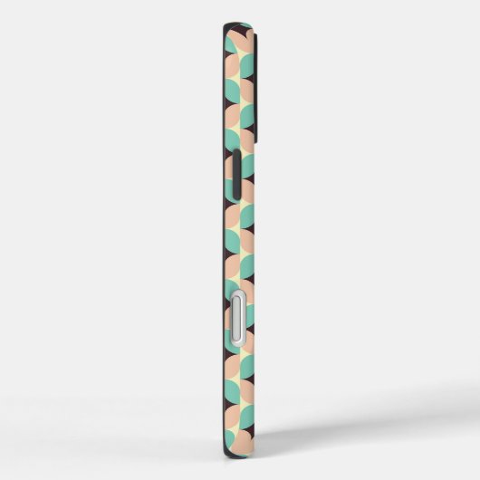 Geometric pattern of teal, beige, and black shapes Case-Mate iPhoneケース (裏面 / 右)