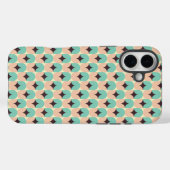 Geometric pattern of teal, beige, and black shapes Case-Mate iPhoneケース (裏面 (横))
