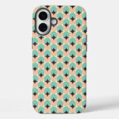 Geometric pattern of teal, beige, and black shapes Case-Mate iPhoneケース (裏面)