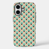 Geometric pattern of teal, beige, and black shapes Case-Mate iPhoneケース (裏面)