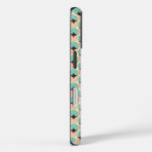 Geometric pattern of teal, beige, and black shapes Case-Mate iPhoneケース (裏面 / 右)