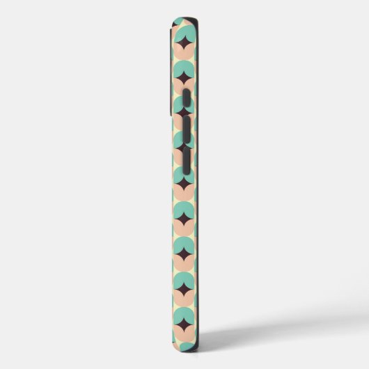 Geometric pattern of teal, beige, and black shapes Case-Mate iPhoneケース (裏面 / 左)