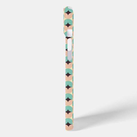 Geometric pattern of teal, beige, and black shapes Case-Mate iPhoneケース (裏面 / 左)