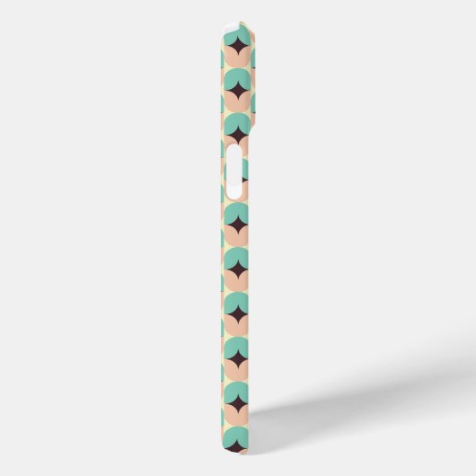 Geometric pattern of teal, beige, and black shapes Case-Mate iPhoneケース (裏面 / 右)