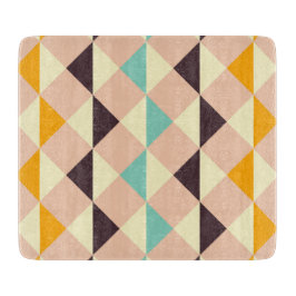 Geometric pattern overlapping diamonds & triangle カッティングボード