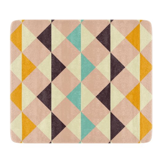 Geometric pattern overlapping diamonds & triangle カッティングボード (正面)