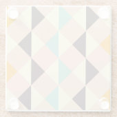 Geometric pattern overlapping diamonds & triangle ガラスコースター (裏面)