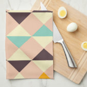 Geometric pattern overlapping diamonds & triangle キッチンタオル (四つ折り)