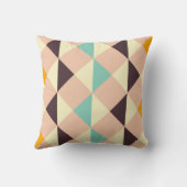 Geometric pattern overlapping diamonds & triangle クッション (裏面)