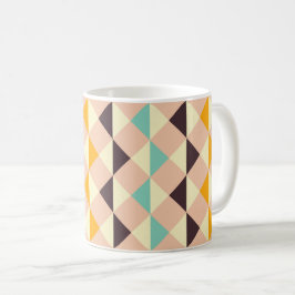 Geometric pattern overlapping diamonds & triangle コーヒーマグカップ