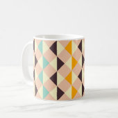 Geometric pattern overlapping diamonds & triangle コーヒーマグカップ (正面左)