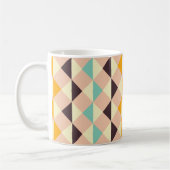 Geometric pattern overlapping diamonds & triangle コーヒーマグカップ (左)