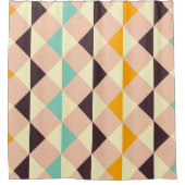 Geometric pattern overlapping diamonds & triangle シャワーカーテン (正面)