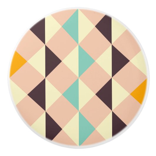 Geometric pattern overlapping diamonds & triangle セラミックノブ (正面)