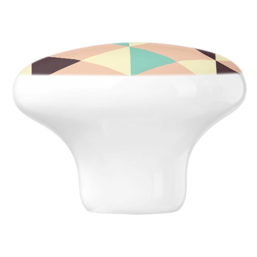 Geometric pattern overlapping diamonds & triangle セラミックノブ (側面)