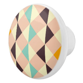 Geometric pattern overlapping diamonds & triangle セラミックノブ