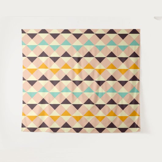 Geometric pattern overlapping diamonds & triangle タペストリー (正面(横))