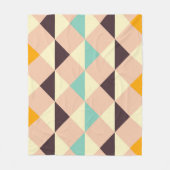 Geometric pattern overlapping diamonds & triangle フリースブランケット (正面)