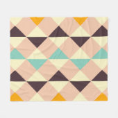 Geometric pattern overlapping diamonds & triangle フリースブランケット (正面(横))