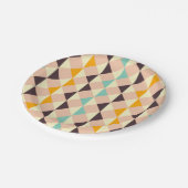 Geometric pattern overlapping diamonds & triangle ペーパープレート (アングル)