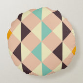 Geometric pattern overlapping diamonds & triangle ラウンドクッション (裏面)