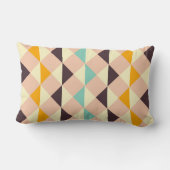 Geometric pattern overlapping diamonds & triangle ランバークッション (裏面)