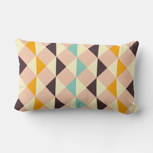 Geometric pattern overlapping diamonds & triangle ランバークッション (裏面)