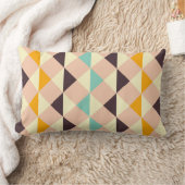 Geometric pattern overlapping diamonds & triangle ランバークッション (ブランケット)
