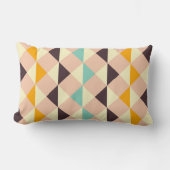 Geometric pattern overlapping diamonds & triangle ランバークッション (正面)