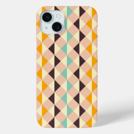 Geometric pattern overlapping diamonds & triangle iPhone 15 miniケース