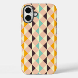 Geometric pattern overlapping diamonds & triangle iPhone 16 plusケース