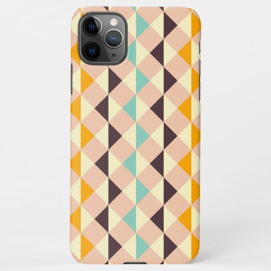 Geometric pattern overlapping diamonds & triangle iPhoneケース (裏面)