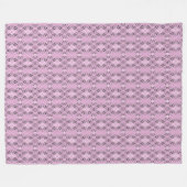 Geometric pattern retro pink diamonds フリースブランケット (正面(横))