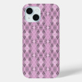 Geometric pattern retro pink diamonds Case-Mate iPhoneケース (裏面)