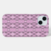 Geometric pattern retro pink diamonds Case-Mate iPhoneケース (裏面 (横))