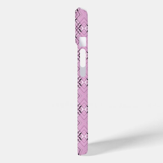 Geometric pattern retro pink diamonds Case-Mate iPhoneケース (裏面 / 左)