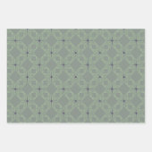 Geometric Pattern | Sage, Mustard and Grey ラッピングペーパーシート (正面3)
