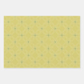Geometric Pattern | Sage, Mustard and Grey ラッピングペーパーシート (正面2)