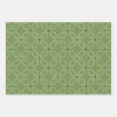 Geometric Pattern | Sage, Mustard and Grey ラッピングペーパーシート (正面)