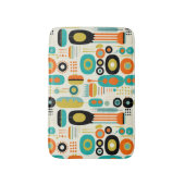 Geometric Pattern Vibrant Retro Mid Century Modern バスマット (正面縦)