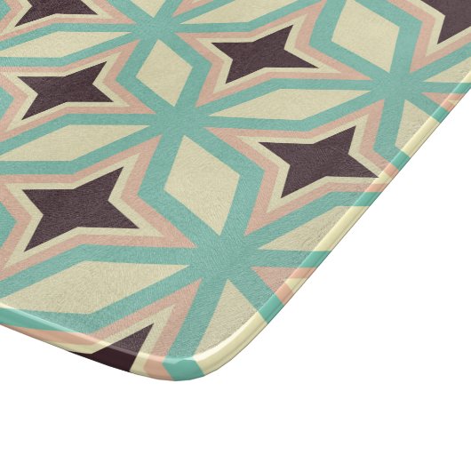 Geometric pattern with alternating dark star shape カッティングボード (角)