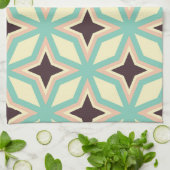 Geometric pattern with alternating dark star shape キッチンタオル (折り畳み)