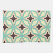 Geometric pattern with alternating dark star shape キッチンタオル (横)