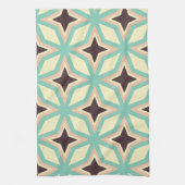 Geometric pattern with alternating dark star shape キッチンタオル (縦)