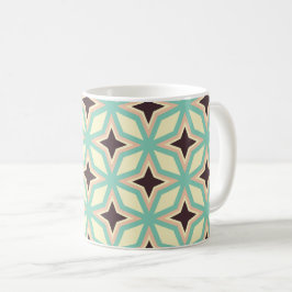 Geometric pattern with alternating dark star shape コーヒーマグカップ
