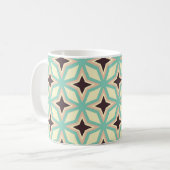 Geometric pattern with alternating dark star shape コーヒーマグカップ (正面左)