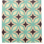 Geometric pattern with alternating dark star shape シャワーカーテン (正面)