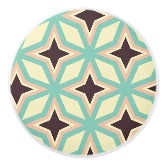 Geometric pattern with alternating dark star shape セラミックノブ (正面)