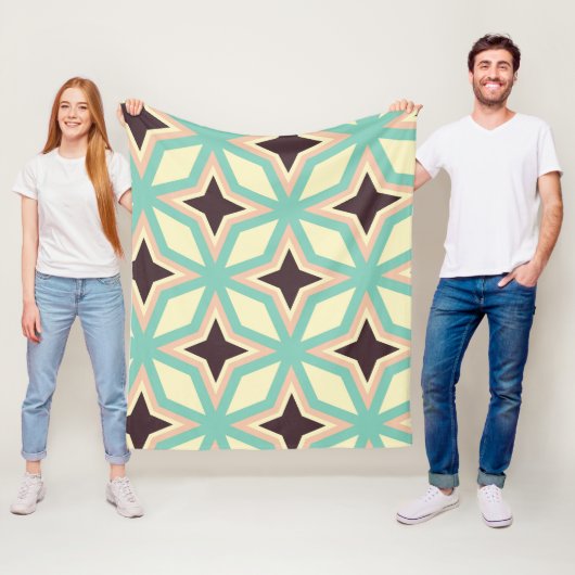 Geometric pattern with alternating dark star shape フリースブランケット (インサイチュ)